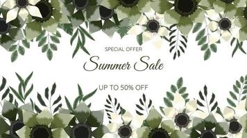 Great discount banner design. Abstract Natural Summer Sale Background vector