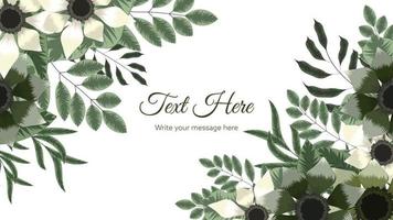 Elegant abstract floral background template decor of multicolor flower vector