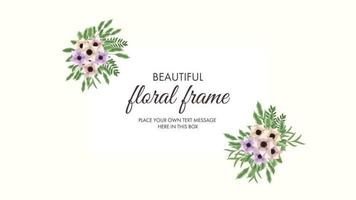 text flower Banner background Floral Flyer March 8, women's day frame vector