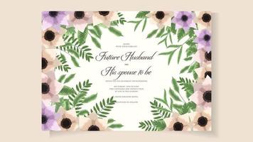 botanic wedding invite wild flowers Spring Luxury Floral ornament vector