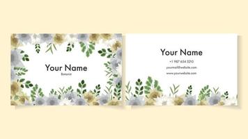 Business Card Floral design Creative, modern, simple flower template vector