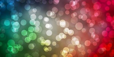 Light Green, Red vector backdrop with dots.