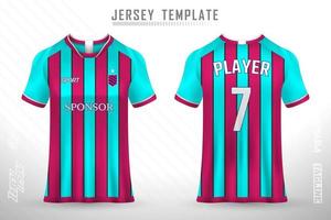Soccer jersey and t-shirt mockup vector design template