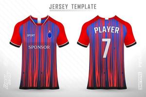 Soccer jersey and t-shirt mockup vector design template