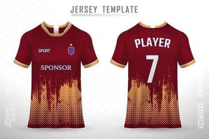 Soccer jersey and t-shirt mockup vector design template