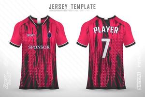 Soccer jersey and t-shirt mockup vector design template