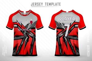 Soccer jersey and t-shirt mockup vector design template