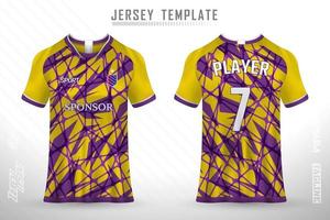 Soccer jersey and t-shirt mockup vector design template