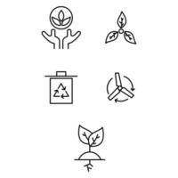 design nature icon colection set style six