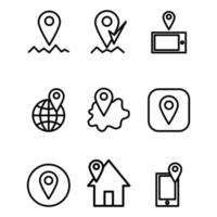 set icon point direction outline design vector