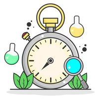 smartphone desktop pc and stopwatch illustration vector