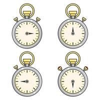 four stopwatch design style one vector