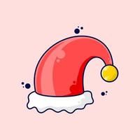 santa hat for elements of the new year celebration vector