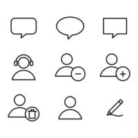 user interface icon set design style four vector