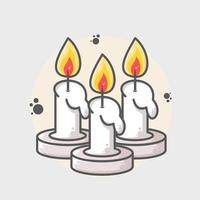 Ilustración de velas para celebración vector