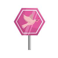 stick signage of the fight against breast cancer vector