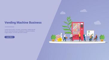 vending machine business perspective for website template vector