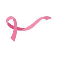 pink ribbon of the fight against breast cancer vector
