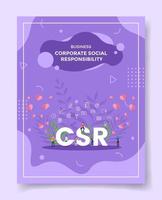 business corporate social responsibility csr people around vector