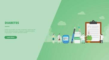 diabetes concept for website design template banner or slide vector