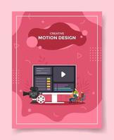 motion design concept for template of banners, flyer vector