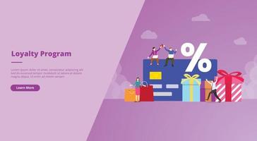 loyalty program for website design template banner vector