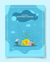 investment advisor concept for template of banners, flyer, vector