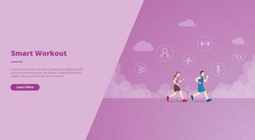 smart workout concept for website landing homepage vector