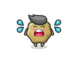 loose stools cartoon illustration with crying gesture vector