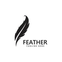 feather logo vector design template