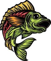 colorida ilustración de peces saltando vector