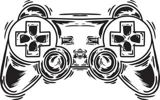 ilustración vectorial dibujado a mano controlador juego pad joystick vector