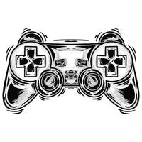 ilustración vectorial dibujado a mano controlador juego pad joystick vector