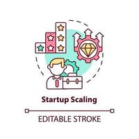 Startup scaling concept icon vector