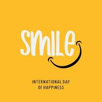 Happy world smile day banner. Good mood. Fun concept vector