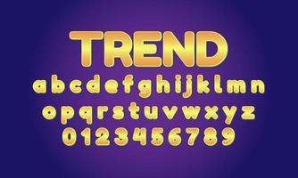 trend font alphabet vector