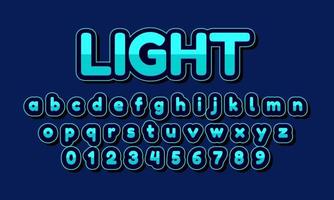 light font alphabet vector