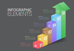 intensificar el concepto de éxito empresarial. vector de infografía de escalera