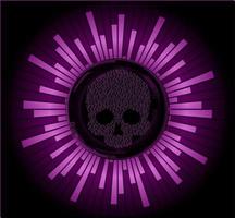 cyber hacker attack background, skull vector