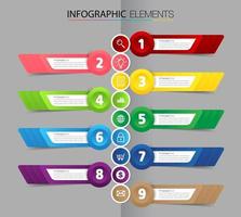 timeline, modern text box template, infographics banner vector