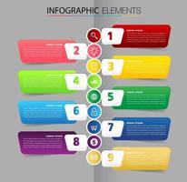 timeline, modern text box template, infographics banner vector