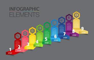 step up of business successful concept. stair infographic vector