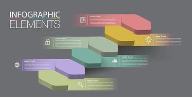 intensificar el concepto de éxito empresarial. vector de infografía de escalera