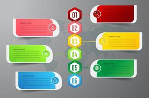 modern timeline text box template, infographics banner vector