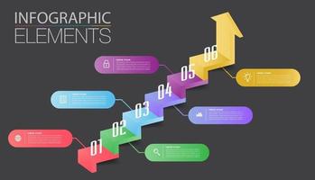 step up of business successful concept. stair infographic vector