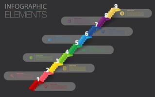 step up of business successful concept. stair infographic vector