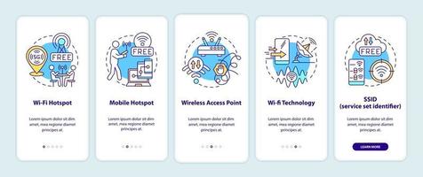 Smart city access onboarding mobile app page screen vector