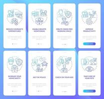 Reduce expenditures onboarding mobile app page screen set vector