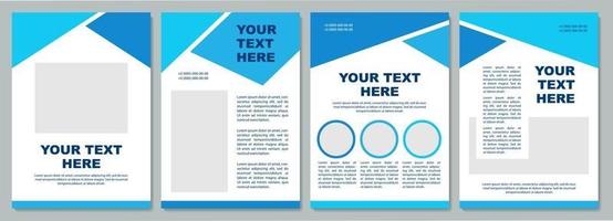 Geometric informational brochure template vector