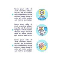 App for safe chatting concept line icons with text vector